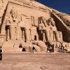 An Egypt Tour Reviewer taking a picture inside one of the Egyptian landmarks