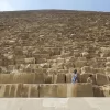 An Egypt Tour Reviewer taking a picture inside one of the Egyptian landmarks