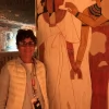 An Egypt Tour Reviewer taking a picture inside one of the Egyptian landmarks