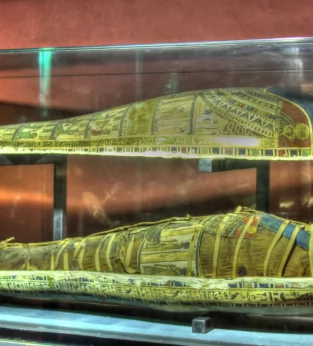 INSIDE THE EGYPTIAN MUSEUM IN CAIRO