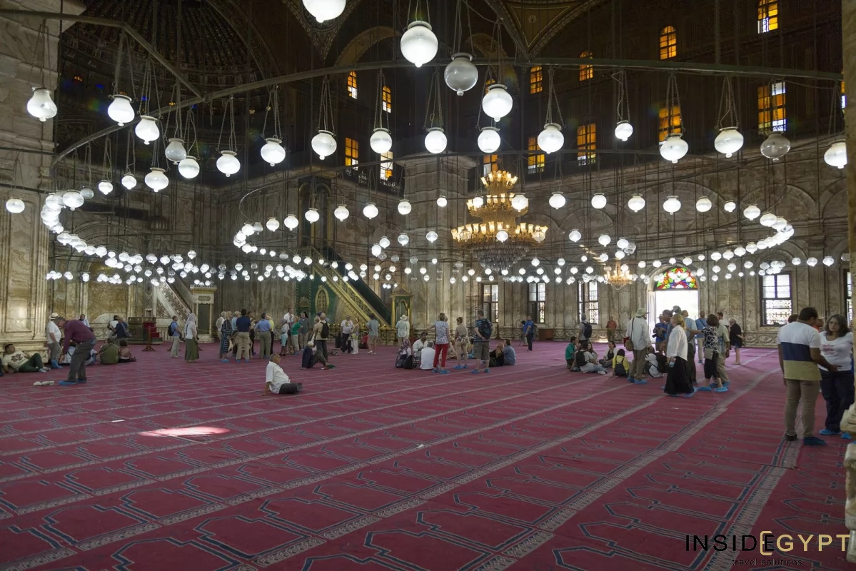 Tourists visiting the Mosque of Muhammad Ali 