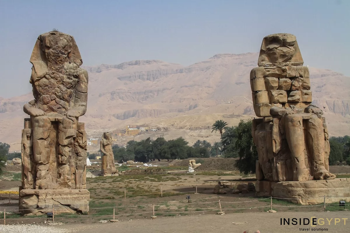 The Colossi of Memnon in Egypt