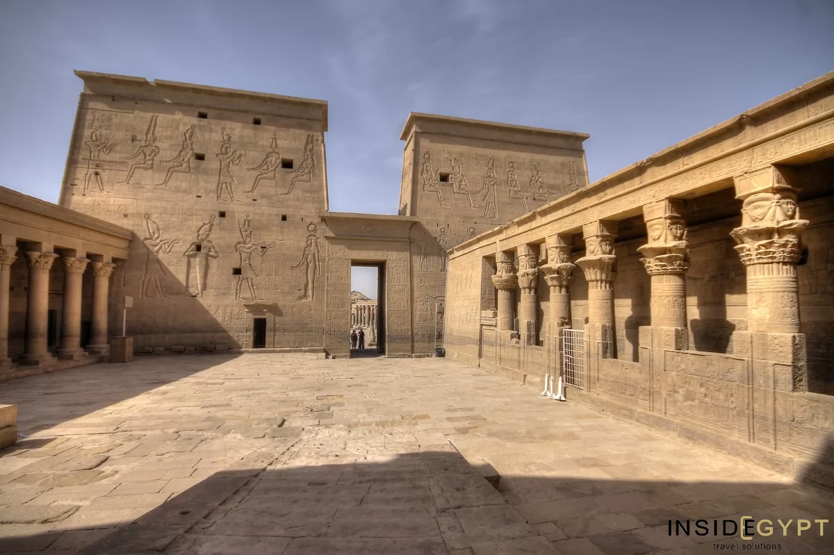 Inside the temple of Isis on Philae
