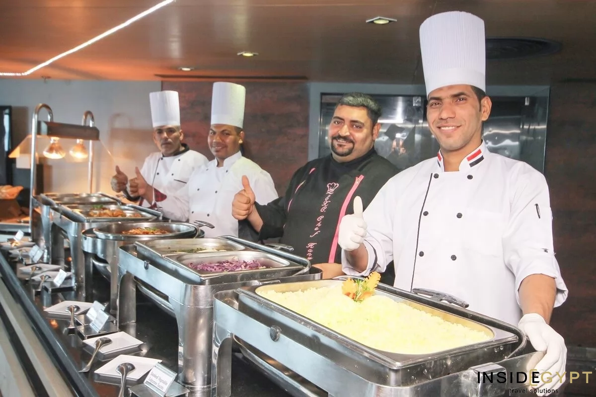 Nile cruise cooks posing for the picture