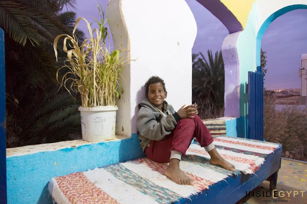 A boy at his home in a Nubian village in Aswan. 