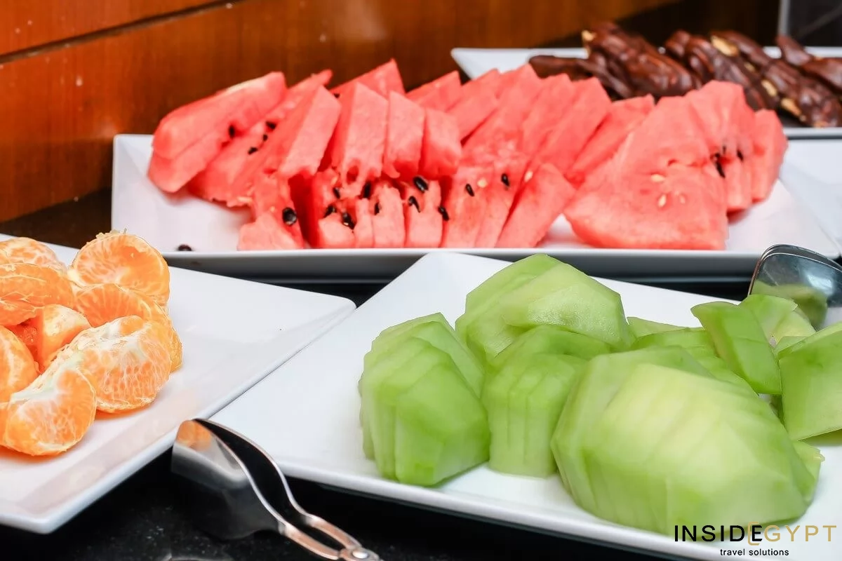 Assorted fruit served aboard Inside Egypt's Nile cruise