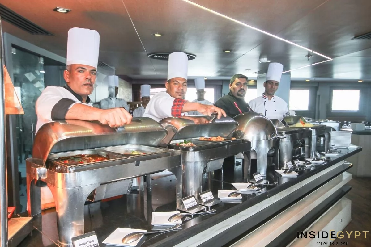 Cooks working in the Le Fayan cruise ship