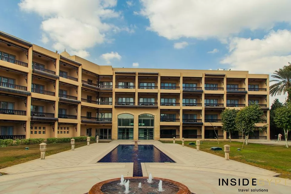 Outside of the Marriott Mena House in Cairo