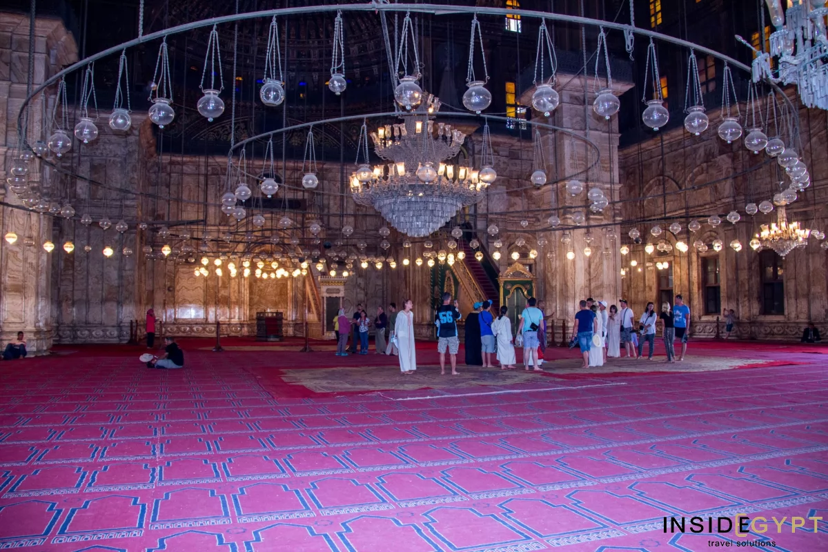 Tourists visiting the Mosque of Muhammad Ali 