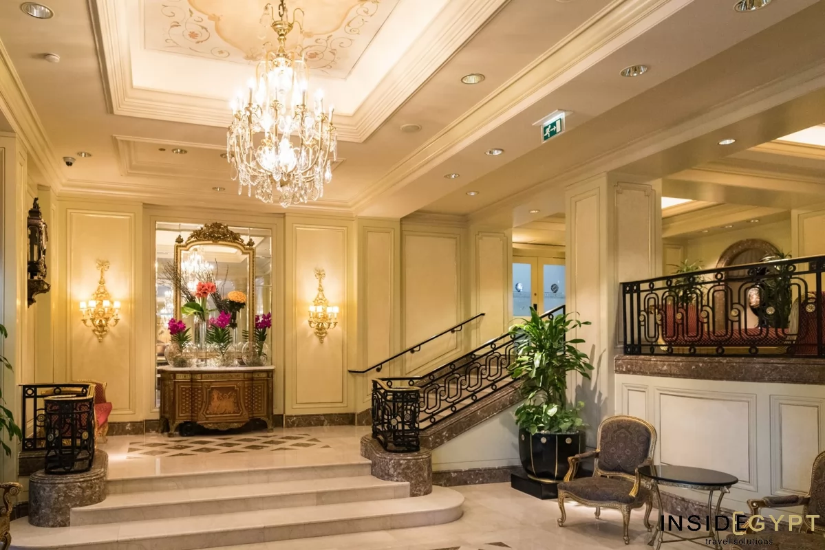 Common area inside the Four Seasons Hotel in Cairo