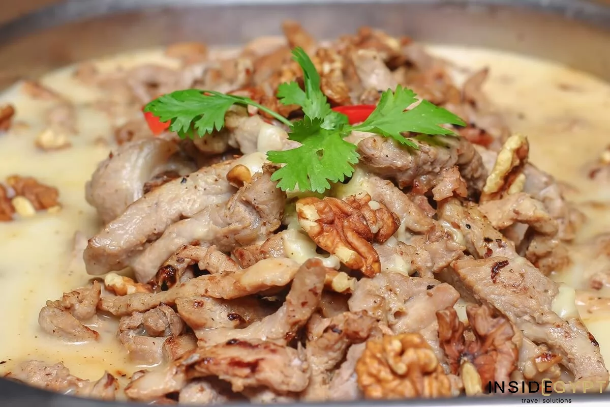 Exquisite dishes served during the Nile cruise