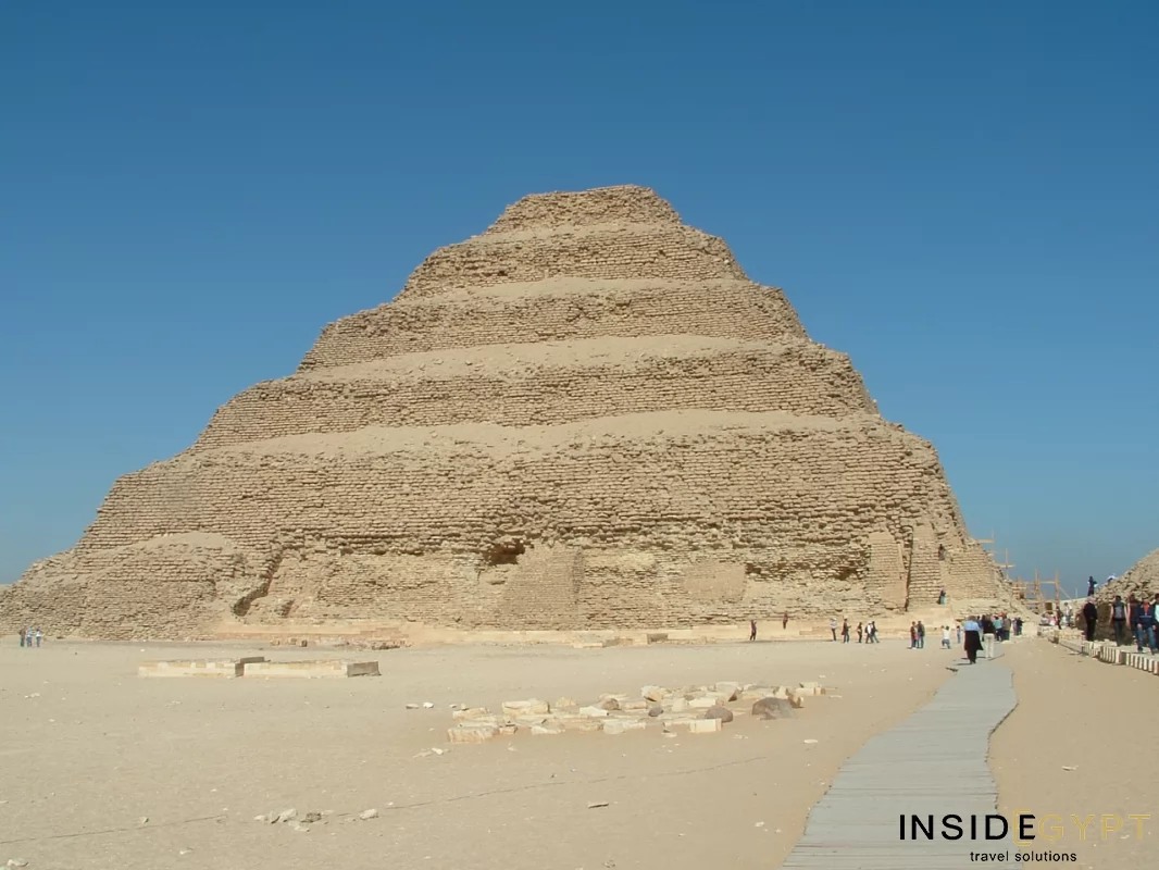 Step Pyramid in Saqqara on a clear-skied day