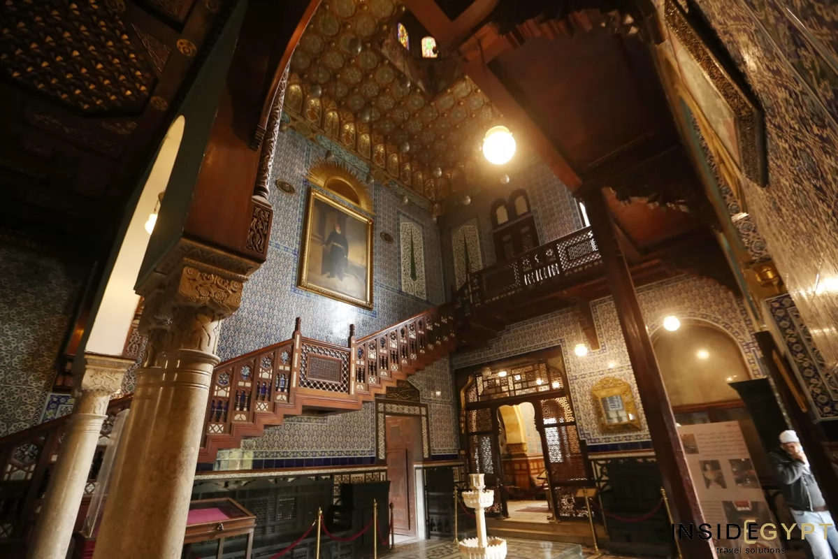 Stairs inside the Prince Mohamed Ali Palace 