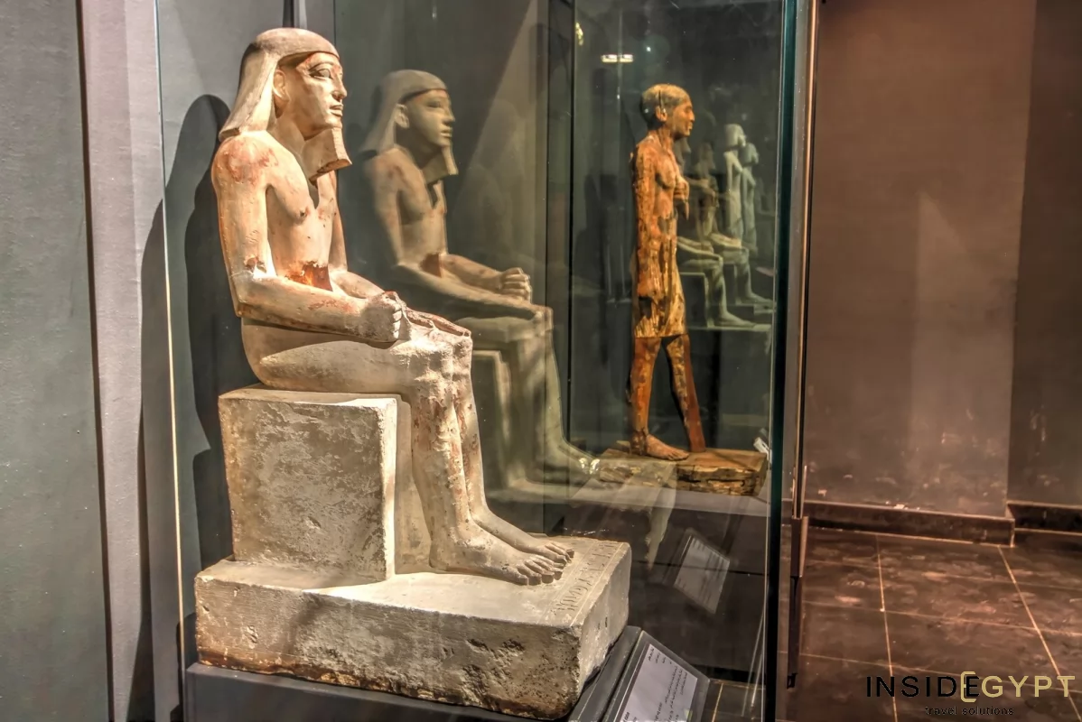 Egyptian figures in exhibition at the National Museum of Alexandria 