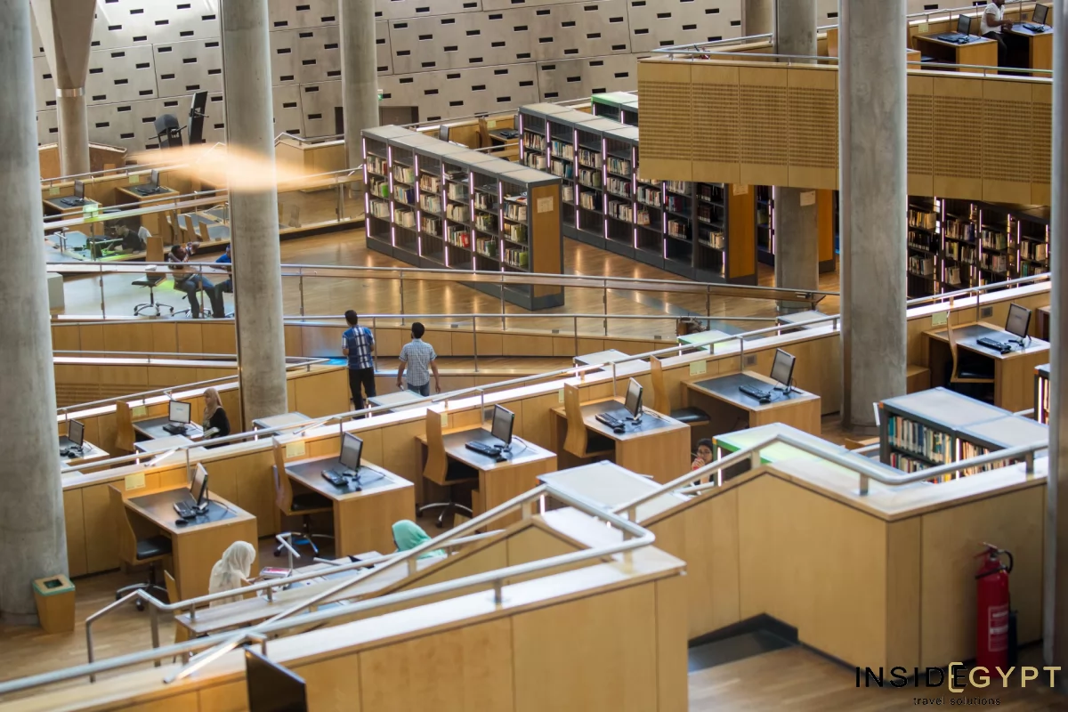 Library of Alexandria on the inside 