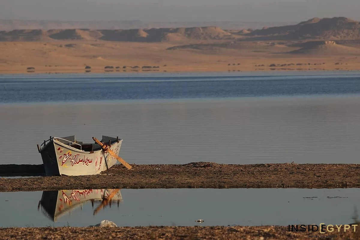 Lake Karun is the source of life in the Fayoum oasis. It exists because it is constantly supplied with water from the Nile through the so-called Joseph's Canal 