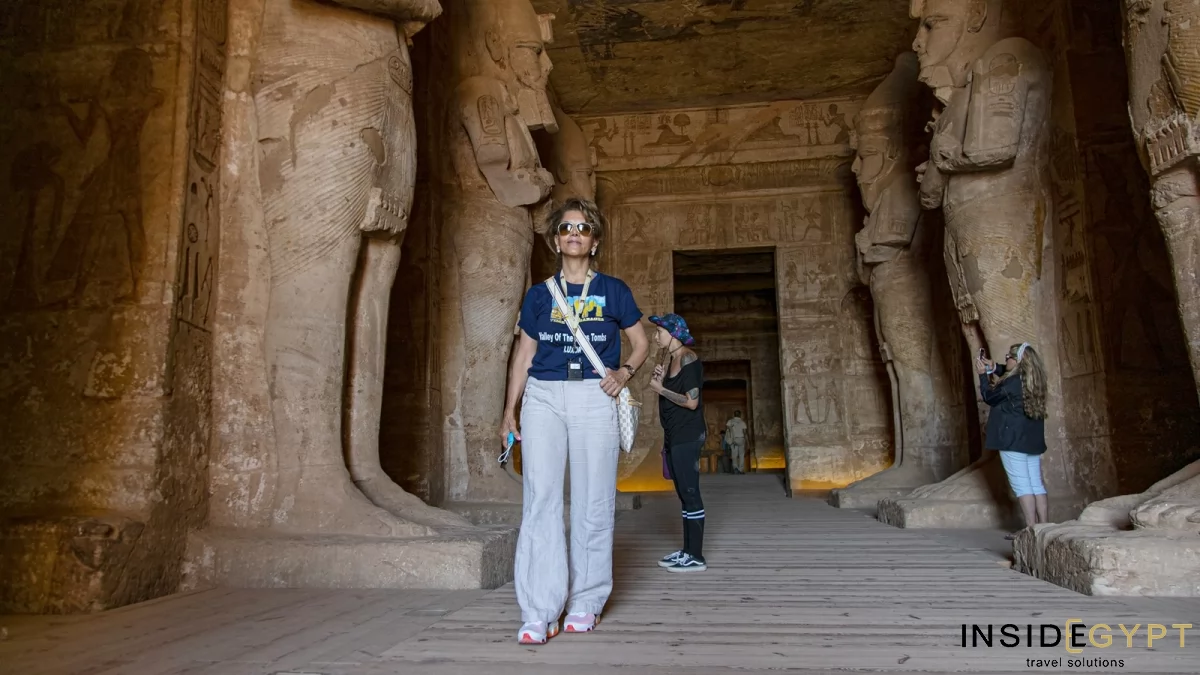 Tourists at the Great Temple of Abu Simbel 