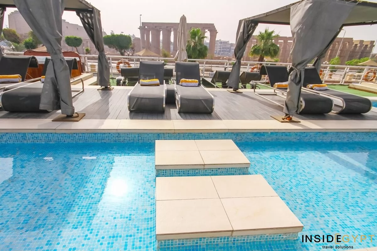 Le Fayan cruise ship view from the pool