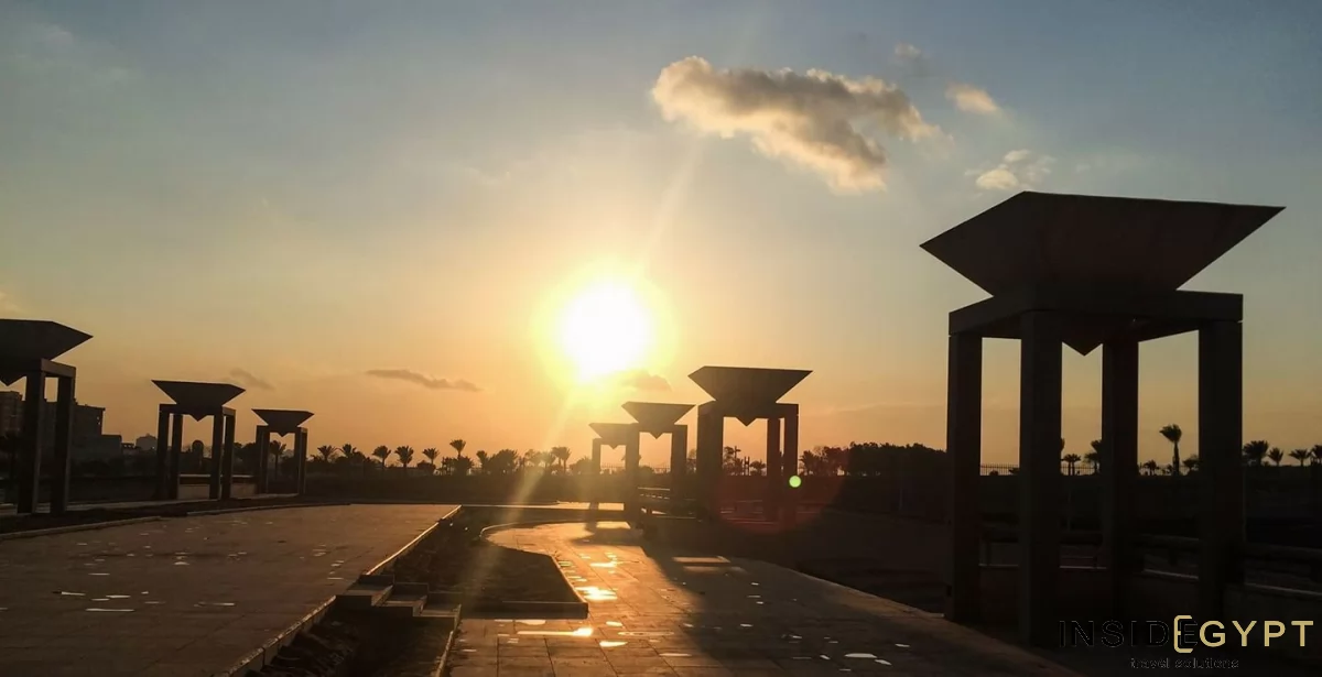 Sunset at the National Museum of Egyptian Civilization 