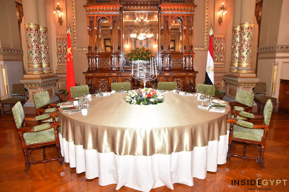 A Glamorous dinner table at the Presidential Abdeen Palace 