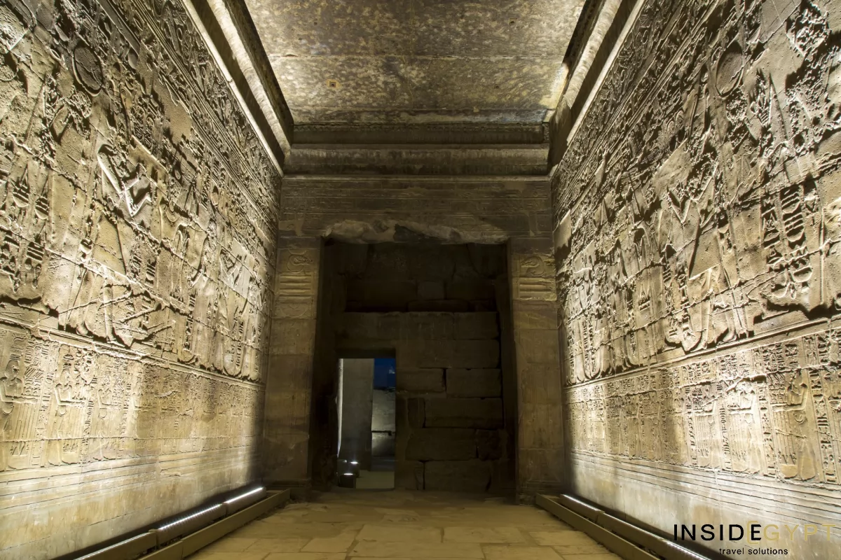 Inside the Luxor Temple complex 